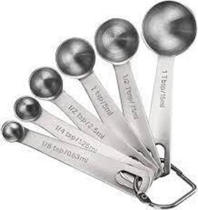 DESCRIPTION: (3) SETS OF MEASURING SPOONS RETAIL$: $12.49 EA SIZE: 5 PC QTY: 3