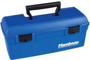 DESCRIPTION: (1) FISHING TACKLE AND GEAR BOX BRAND/MODEL: FLAMBEAU OUTDOORS #6009TD INFORMATION: BLUE RETAIL$: $10.00 EA QTY: 1