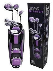 DESCRIPTION: (1) LADIES GOLF CLUB SET BRAND/MODEL: NITRO INFORMATION: PURPLE RETAIL$: $150.00 EA QTY: 1