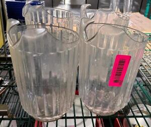 DESCRIPTION: (4) PLASTIC PITCHERS THIS LOT IS: SOLD BY THE PIECE QTY: 4