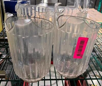 DESCRIPTION: (4) PLASTIC PITCHERS THIS LOT IS: SOLD BY THE PIECE QTY: 4