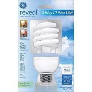 DESCRIPTION: (5) SPIRAL LIGHT BULBS BRAND/MODEL: GE #16/25/32W RETAIL$: $26.99 EA QTY: 5