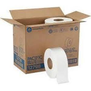 DESCRIPTION: (8) ROLLS OF JUMBO BATH TISSUE BRAND/MODEL: PACIFIC BLUE #12798 RETAIL$: $55.40 TOTAL QTY: 8