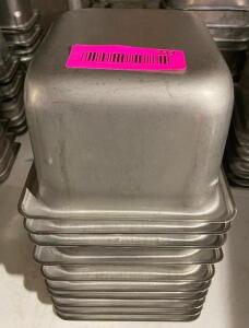 DESCRIPTION: (11) 1/6 SIZE STAINLESS INSERTS ADDITIONAL INFORMATION: 4� DEEP THIS LOT IS: SOLD BY THE PIECE QTY: 11