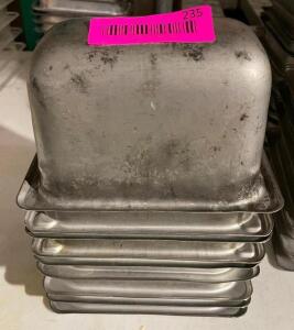 DESCRIPTION: (6) 1/9TH SIZE STAINLESS INSERTS. ADDITIONAL INFORMATION: 4� DEEP THIS LOT IS: SOLD BY THE PIECE QTY: 12
