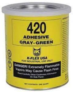 DESCRIPTION: (2) CONTACT ADHESIVE BRAND/MODEL: K-FLEX USA RETAIL$: $68.35 EA SIZE: 1 QT QTY: 2