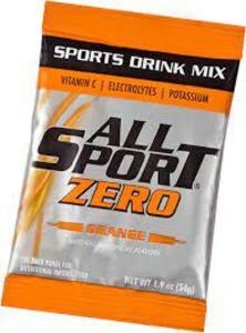 DESCRIPTION: (6) SPORTS DRINK MIX POWDER CONCENTRATE BRAND/MODEL: ALL SPORT #491N29 INFORMATION: ORANGE RETAIL$: $40.00 TOTAL SIZE: 1.9 OZ QTY: 6