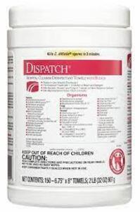 DESCRIPTION: (6) DISINFECTANT TOWELS BRAND/MODEL: DISPATCH RETAIL$: $20.00 EA SIZE: 150 A CAN QTY: 6