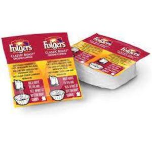 DESCRIPTION: (5) COFFEE PACKETS BRAND/MODEL: CLASSIC ROAST FOLGERS SIZE: 0.9 OZ QTY: 5