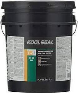 DESCRIPTION: (1) EMULSION DRIVEWAY SEALER AND FILLER BRAND/MODEL: KOOL SEAL #73-600 INFORMATION: BLACK RETAIL$: $200.00 EA SIZE: 5 GALLON QTY: 1