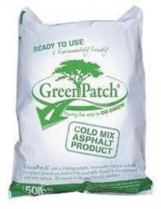 DESCRIPTION: (1) PERMANENT PAVEMT REPAIR BRAND/MODEL: GREENPATCH RETAIL$: $50.00 EA SIZE: 50 LB QTY: 1