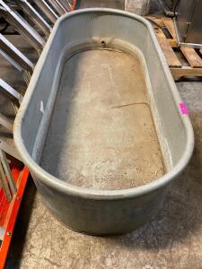 60" GALVANIZED METAL TUB