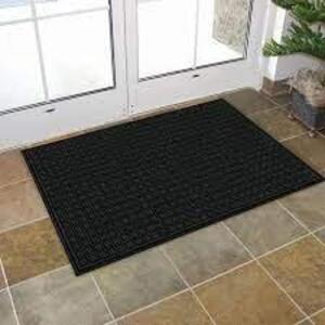 NAME: Black 36 in. x 60 in. Synthetic Fiber and Recycled Rubber Commercial Door Mat