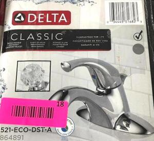 NAME: Classic 4 in. Centerset Single-Handle Bathroom Faucet in Chrome