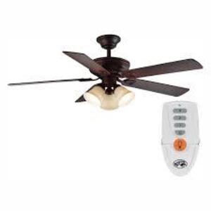 NAME: NEW Hampton Bay 91350 Campbell 52" Mediterranean Bronze Ceiling Fan