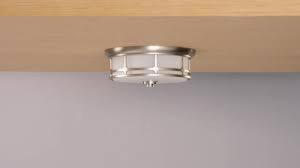 NAME: Portland Court 14 in. Brushed Nickel LED Flush Mount Ceiling Light