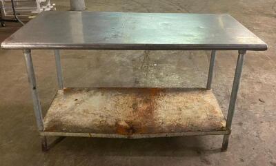 DESCRIPTION: 60" X 30" STAINLESS TABLE SIZE: 60" X 30" QTY: 1