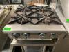 DESCRIPTION: 24 " STAR MAX FOUR BURNER GAS RANGE W/ STAINLESS EQUIPMENT STAND ADDITIONAL INFORMATION NATURAL GAS SIZE: 24" QTY: 1 - 2