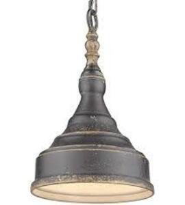 NAME: Keating 1-Light Antique Black Iron Pendant