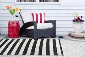 NAME: DII�4 x 6 Stripe Black and White Indoor/Outdoor Stripe Area Rug