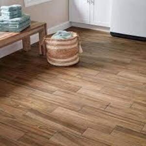 NAME: (40) SQ FT OF Baker Wood 6 in. x 24 in. Walnut Glazed Porcelain Floor and Wall Tile