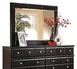 NAME: MIRROR ONLY - SHAY DRESSER MIRROR IN BLACK