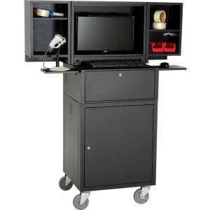 (1) MOBILE FOLD OUT COMPUTER SECURITY CABINET