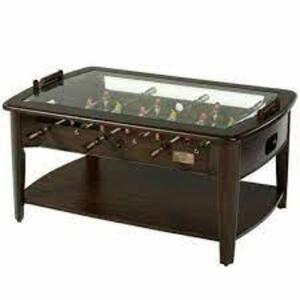 (1) FOOSBALL GAME COFFEE TABLE WITH CASTERS