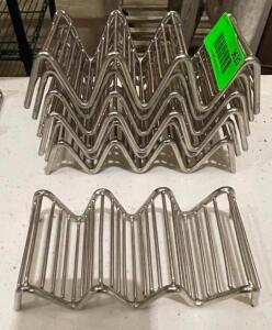 DESCRIPTION: (6) WIRE TACO SHELL STANDS THIS LOT IS: SOLD BY THE PIECE QTY: 6