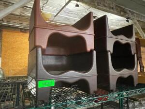 DESCRIPTION: (4) BROWN PLASTIC BOOSTER SEATS. THIS LOT IS: SOLD BY THE PIECE QTY: 4