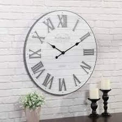 (1) EMMETT SHIPLAP WALL CLOCK