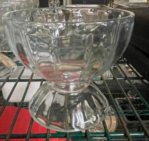 DESCRIPTION: (18) GLASS ICE CREAM DISHES THIS LOT IS: SOLD BY THE PIECE QTY: 18