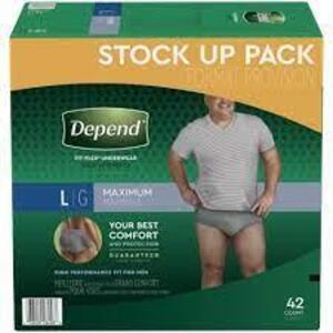 (2) BOXES OF ADULT INCONTINENCE UNDERWEAR FOR MEN