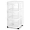 (1) 3 DRAWER WIDE CART