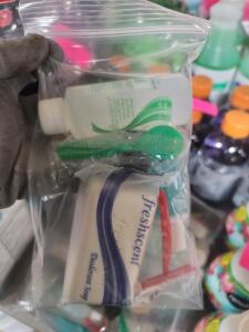 (4) PACKS OF TOILETRIES