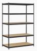 DESCRIPTION (1) MUSCLE RACK STEEL UTILITY SHELF BRAND/MODEL UR245P-BLK ADDITIONAL INFORMATION 5-TIER/WEIGHT CAPACITY: 800 LB/RETAILS AT $82.25 SIZE 24