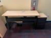 (2) - PC. RISING TABLE AND FILE CABINET SET - 2