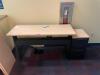 (2) - PC. RISING TABLE AND FILE CABINET SET - 3