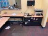 MULTI PIECE OFFICE L-SHAPED DESK SETUP - 2