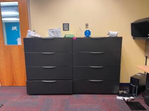 (3) - 53" X 42" X 18" / 3 TIER FILE CABINETS