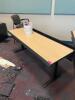 60" MEDIA INTEGRATED TWO-PERSON DESK WITH PULL OUT KEYBOARD TRAYS AND WIRE SHELF COVER - 4