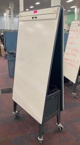 67" DOUBLE SIDED ROLLING DRY ERASE BOARD / TAK BOARD