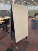 67" DOUBLE SIDED ROLLING DRY ERASE BOARD / TAK BOARD - 4