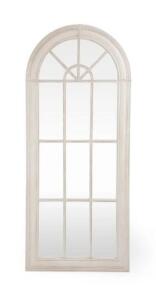 DESCRIPTION (1) PEARL ARCHED WINDOWPANE MIRROR BRAND/MODEL 67055 ADDITIONAL INFORMATION IVORY/RETAILS AT $259.35 SIZE 30"W X 1"D X 70"H THIS LOT IS ON