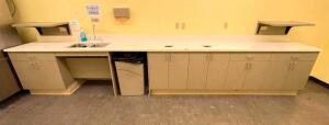 16-1/2' X 26" KITCHEN CABINET SET W/ UNDERMMOUNT STAINLESS SINK AND QUARTZ COUNTERTOP