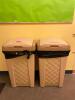 (2) PLASTIC COMMERCIAL TRASH RECEPTACLES - 3