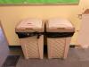 (2) PLASTIC COMMERCIAL TRASH RECEPTACLES - 5