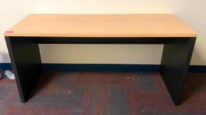 (2) 60" X 24" WOODEN OFFICE DESKS