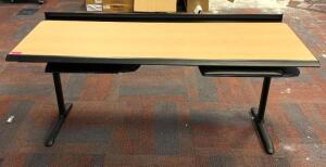 (2) 72" X 24" WOODEN OFFICE DESK