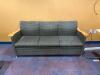 6' DECORATIVE COUCH W/ WOODEN ARMRESTS - 2